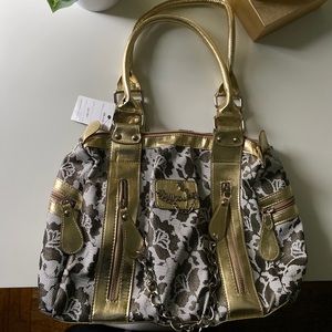 Floral Gold Dollhouse Purse